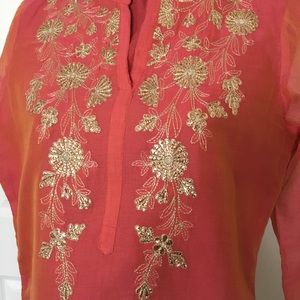 Chanderi cotton dress